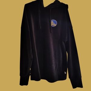 Urban Outfitters Black Hoodie with Blue and Yellow Emblem